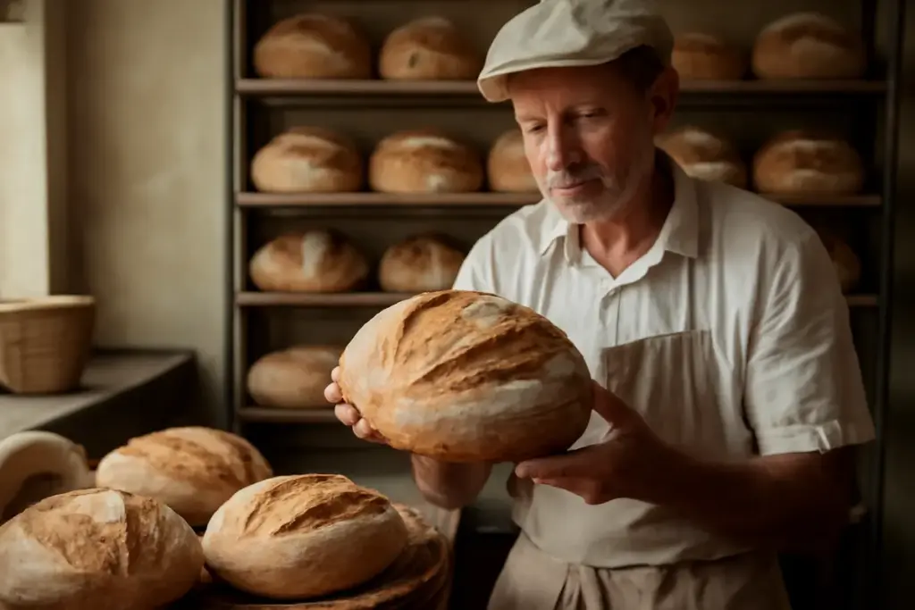Pane a lievitazione naturale nelle panetterie di paese: perché il sapore è unico