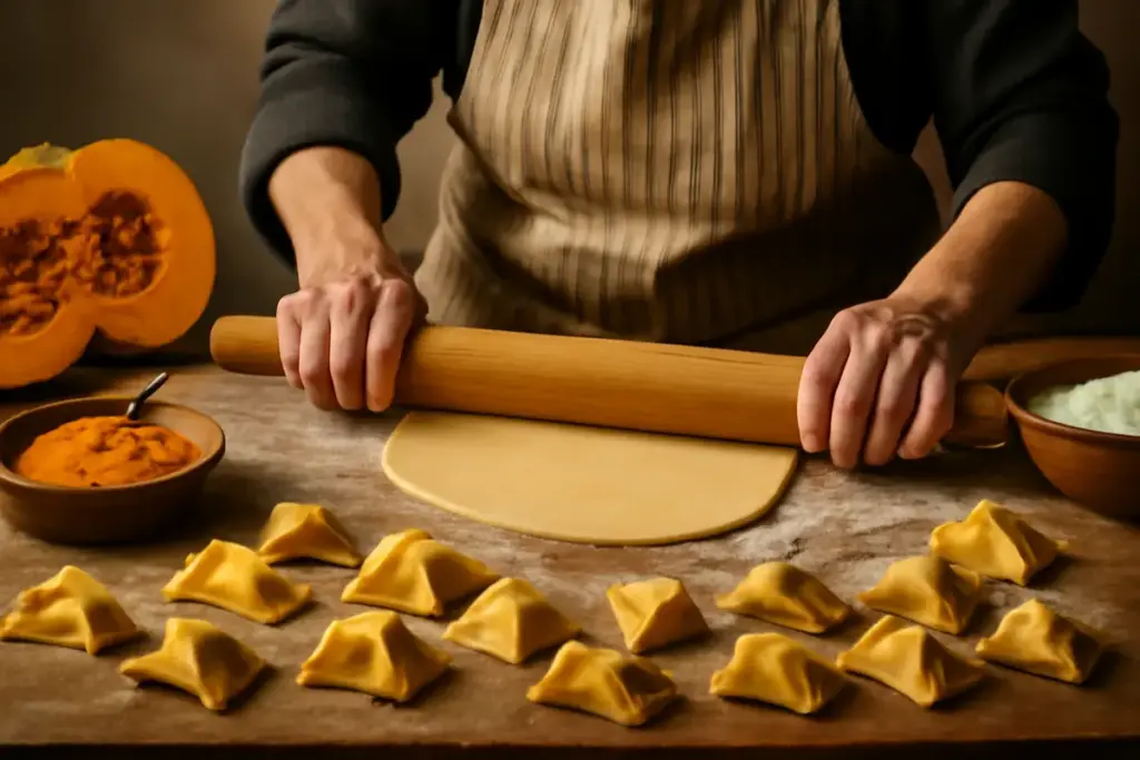 Tortelli di zucca mantovani come da tradizione: il passaggio che evita impasti gommosi