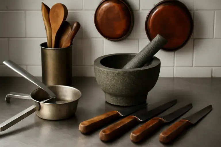 Quali strumenti tradizionali non possono mancare nelle cucine degli chef locali? Il dettaglio spesso trascurato